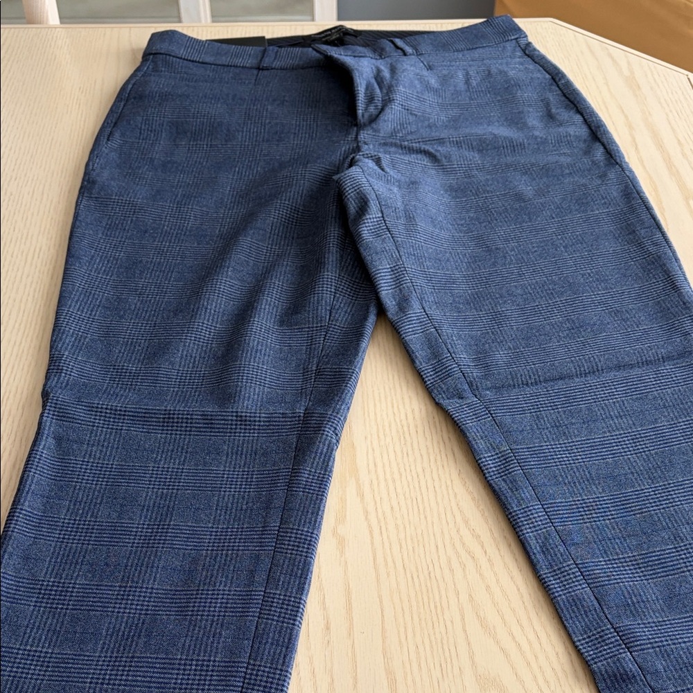 Banana Republic Navy Checkered Pants